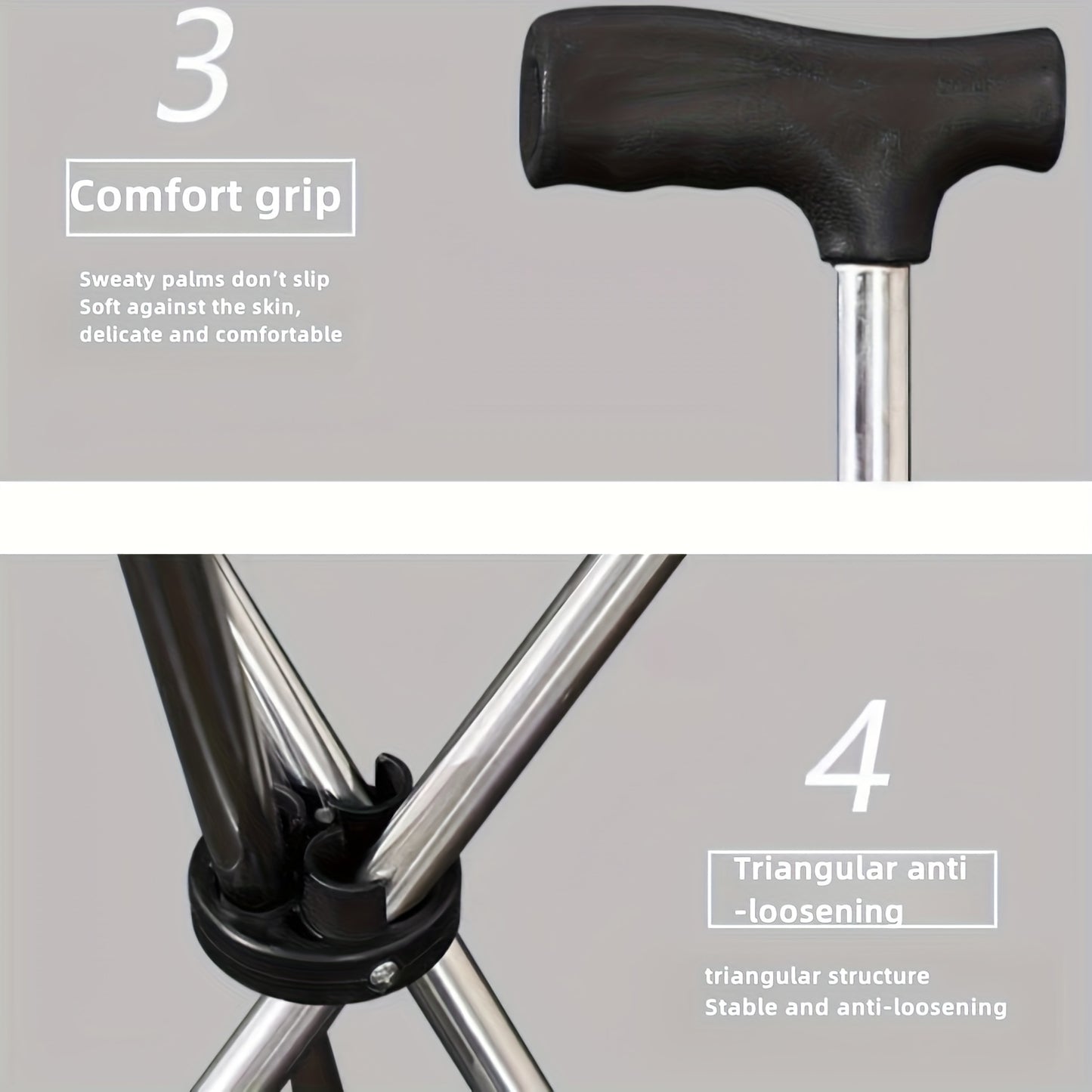 Lightweight Aluminum Folding Stick Chair - Square Outdoor Leisure Stool for Elderly & Hiking