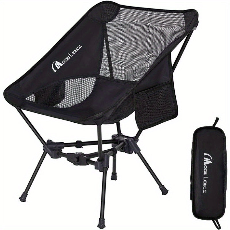 Ultralight 4th Generation Moon Lence Camping Chair - Compact, Foldable Aluminum Frame with Oxford Fabric for Hiking, Mountaineering, Beach