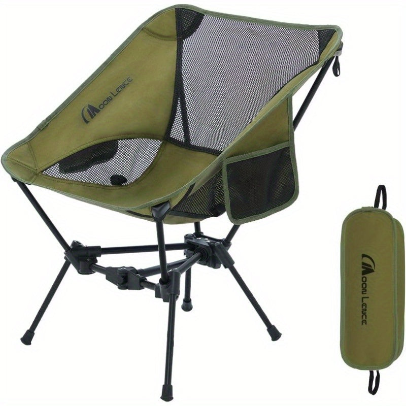 Ultralight 4th Generation Moon Lence Camping Chair - Compact, Foldable Aluminum Frame with Oxford Fabric for Hiking, Mountaineering, Beach