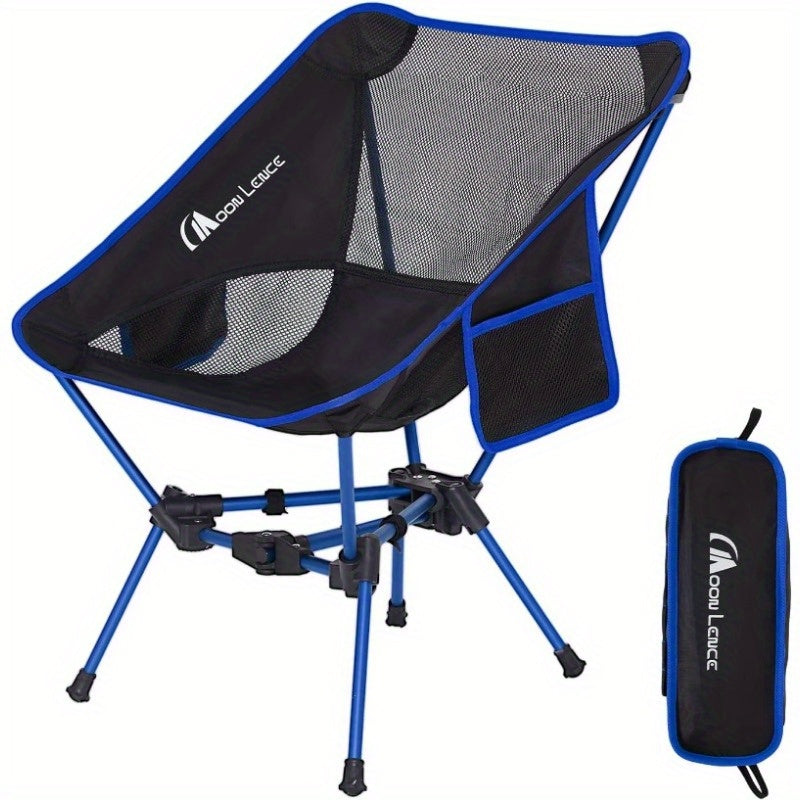 Ultralight 4th Generation Moon Lence Camping Chair - Compact, Foldable Aluminum Frame with Oxford Fabric for Hiking, Mountaineering, Beach