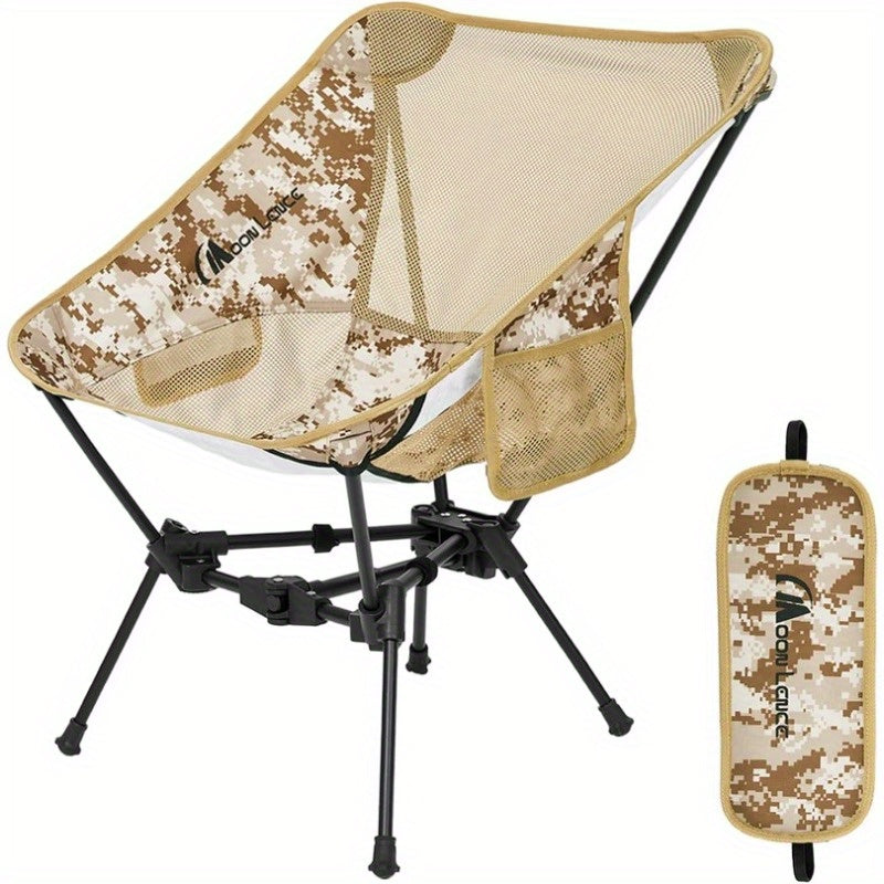 Ultralight 4th Generation Moon Lence Camping Chair - Compact, Foldable Aluminum Frame with Oxford Fabric for Hiking, Mountaineering, Beach