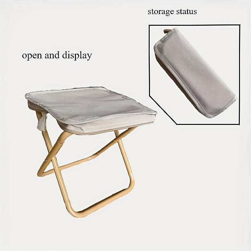 Portable Camping Chair Compact Lightweight Portable Outdoor Camping Chair | Durable Folding Stool with Zippered Storage Bag, Supports up to 265 lbs, Ideal for Camping, Fishing, Hiking, Boating, or Outdoor Concerts