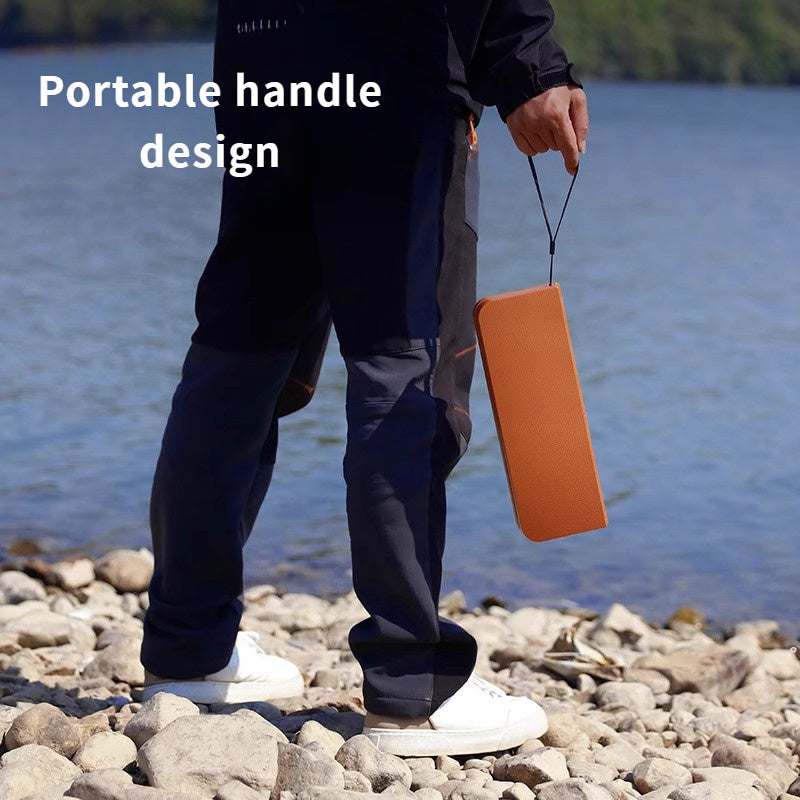 1pc Ultra-Lightweight Aluminum Portable Folding Chair - Compact Square Outdoor Camping Stool with Ergonomic Seat & Sturdy Legs for Fishing, Picnics, Beach, Backyard, Camping Stool, Picnic Furniture, Minimalist Design, Durable Construction