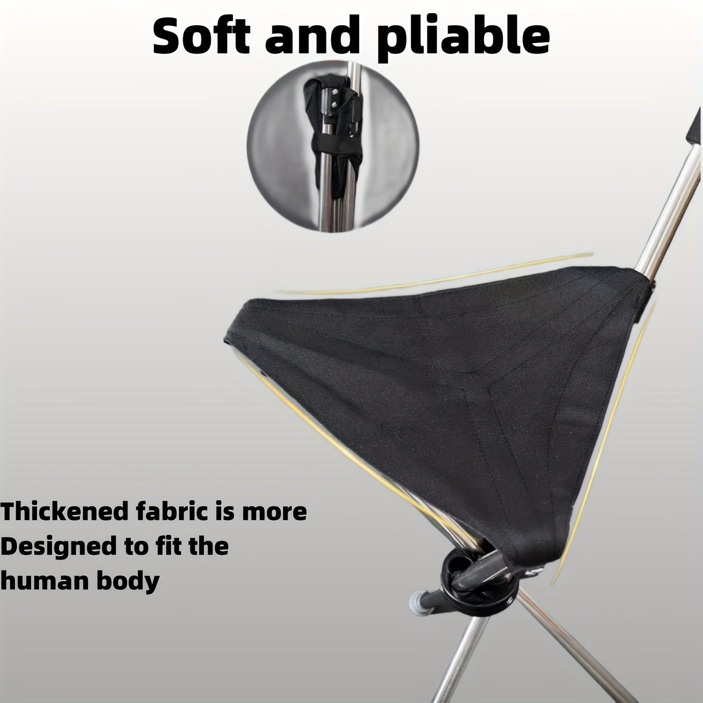 Lightweight Aluminum Folding Stick Chair - Square Outdoor Leisure Stool for Elderly & Hiking