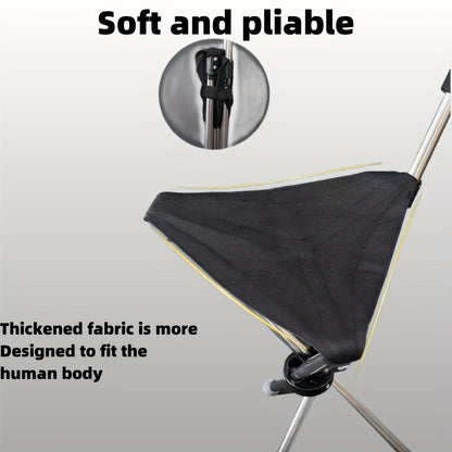 Lightweight Aluminum Folding Stick Chair - Square Outdoor Leisure Stool for Elderly & Hiking