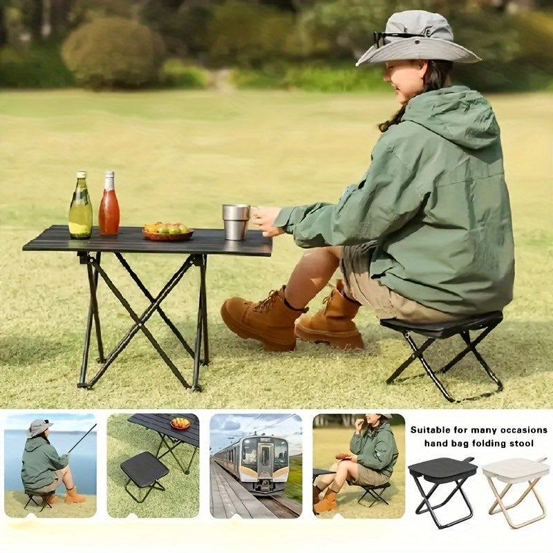 3-Step Folding Chair Portable 3-Step Swivel Folding Chair for Youth | Lightweight, Compact, Durable Outdoor Camping, Picnic & Fishing Chair with Carrying Bag