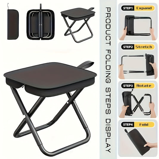 3-Step Folding Chair Portable 3-Step Swivel Folding Chair for Youth | Lightweight, Compact, Durable Outdoor Camping, Picnic & Fishing Chair with Carrying Bag