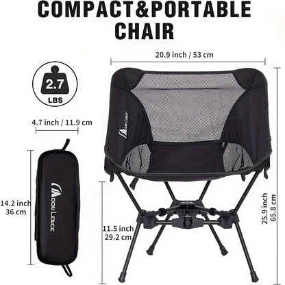 Ultralight 4th Generation Moon Lence Camping Chair - Compact, Foldable Aluminum Frame with Oxford Fabric for Hiking, Mountaineering, Beach