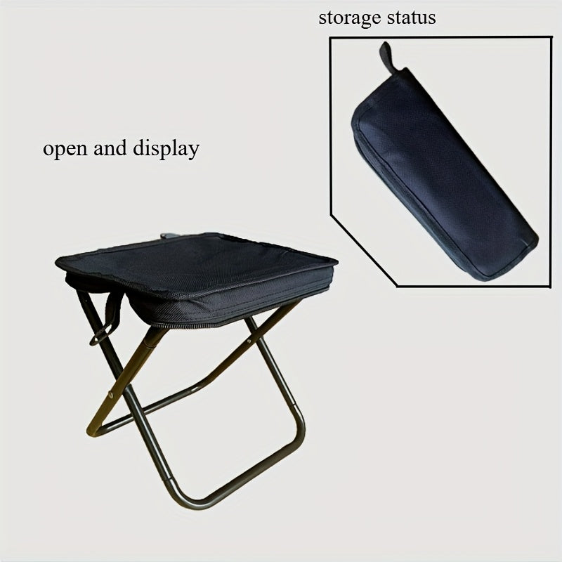 Portable Camping Chair Compact Lightweight Portable Outdoor Camping Chair | Durable Folding Stool with Zippered Storage Bag, Supports up to 265 lbs, Ideal for Camping, Fishing, Hiking, Boating, or Outdoor Concerts