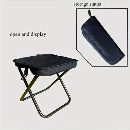 Portable Camping Chair Compact Lightweight Portable Outdoor Camping Chair | Durable Folding Stool with Zippered Storage Bag, Supports up to 265 lbs, Ideal for Camping, Fishing, Hiking, Boating, or Outdoor Concerts