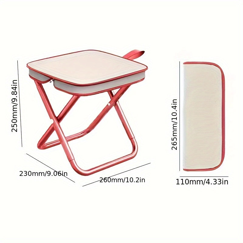 Portable Folding Stool Portable 1pc Folding Stool | Pen Bag Mini Hammock Multi-Function Handbag Chair for Outdoor Camping Fishing