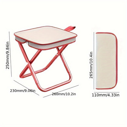 Portable Folding Stool Portable 1pc Folding Stool | Pen Bag Mini Hammock Multi-Function Handbag Chair for Outdoor Camping Fishing