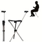 Lightweight Aluminum Folding Stick Chair - Square Outdoor Leisure Stool for Elderly & Hiking