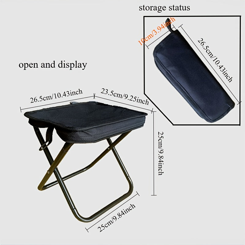 Portable Camping Chair Compact Lightweight Portable Outdoor Camping Chair | Durable Folding Stool with Zippered Storage Bag, Supports up to 265 lbs, Ideal for Camping, Fishing, Hiking, Boating, or Outdoor Concerts