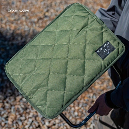 URBANWAVE Portable Folding Stool - Lightweight Aluminum Alloy Square Chair with Quilted Design, Ideal for Camping, Picnics, and Travel, Includes Carrying Bag, Outdoor Seating | Stylish Seating | Aluminum Frame Chair, Stool Seating